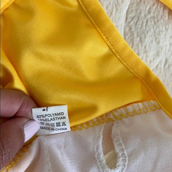 NWOT yellow one piece bathing suit - Picture 5 of 6